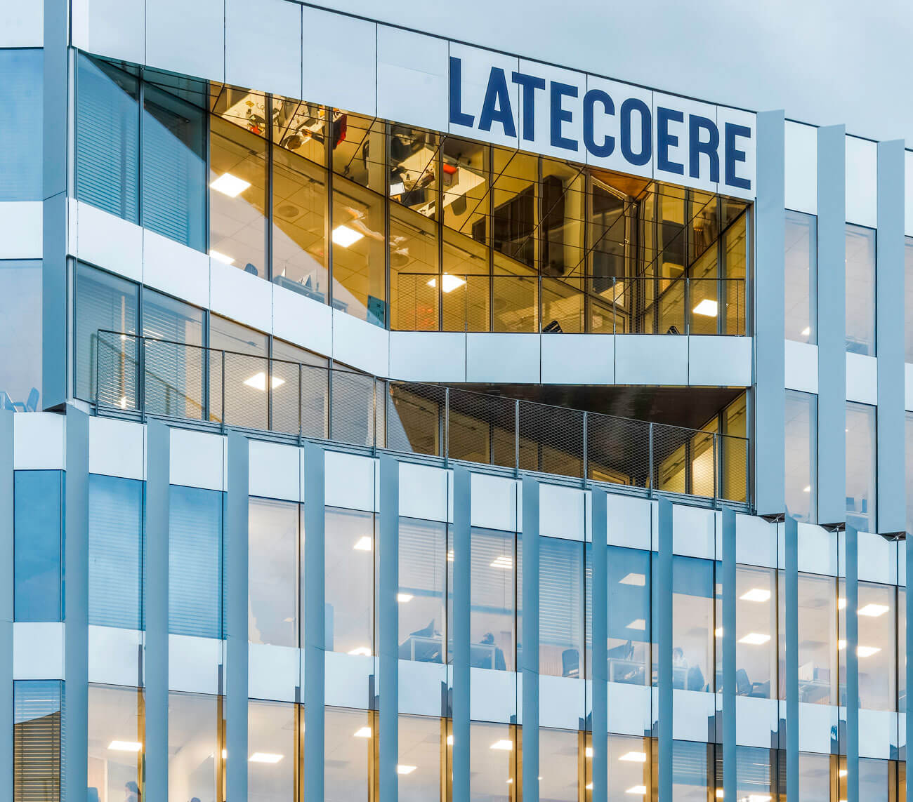 Zoom sur l'architecture du bâtiment Latécoère à Toulouse. Réalisation Brenac Gonzalez et MR3A